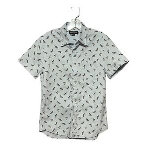 J. Crew Mercantile Flex Bass Printed Button Up Short Sleeve Shirt Small